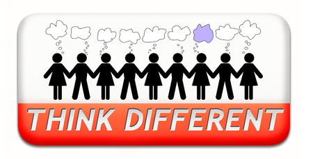 think different outside the box individual thoughts individuality and own will non conformistの写真素材