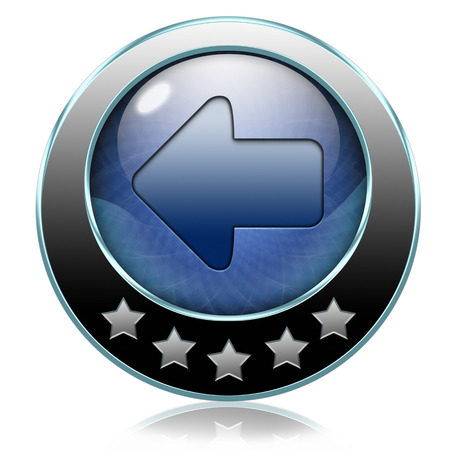 back previous or return button or iconの写真素材