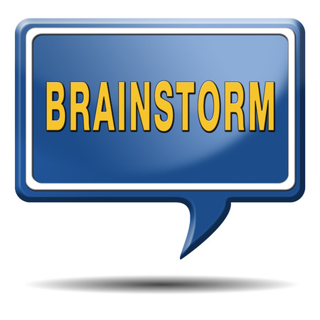 Brainstorm teamwork to create new idea or solution team brainstorming search innovation and inspirationの写真素材