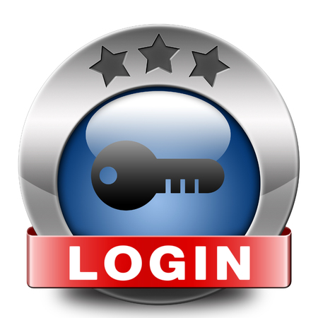 login icon or user or member log in button website bannerの写真素材