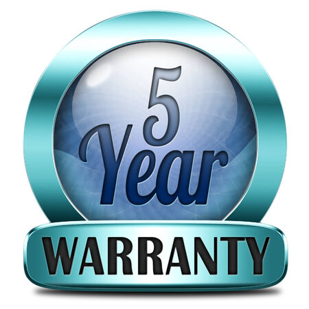 5 year warranty top quality product five years assurance and replacement best top quality guarantee guaranteed commitmentの写真素材
