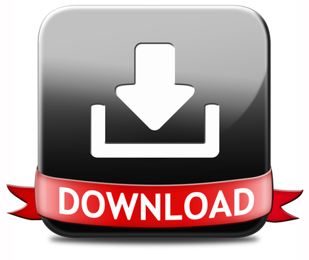 download button for music, video movie or data downloading pdf document file or ebook iconの写真素材