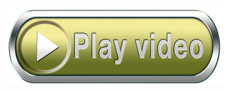 Video play clip or watch movie online or in live stream, multimedia button banner or iconの写真素材