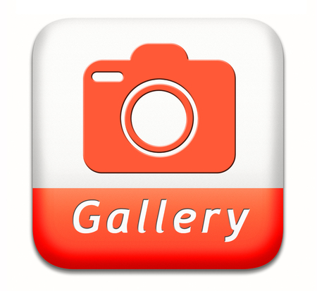 gallery button portfolio with pictures images paintings and photosの写真素材