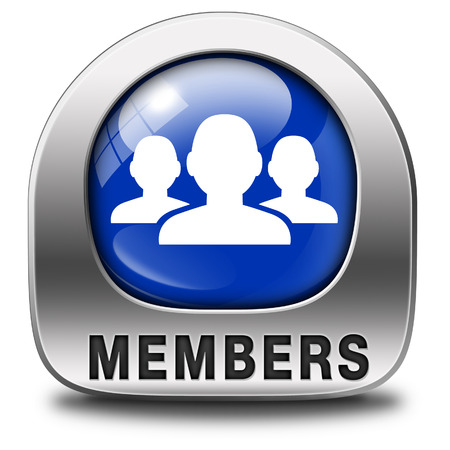 members only icon sign or sticker become a member and join here to get your membership label. の写真素材