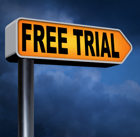 Free trail product sample promotion for product or membershipの写真素材