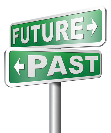 past future predict and forecast near future fortune telling and forecast evolution and progressの写真素材