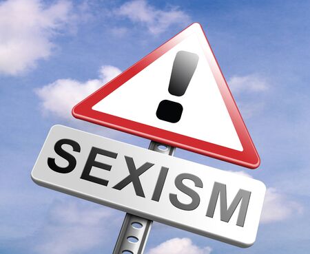 stop sexism no gender discrimination and prejudice or stereotyping for women or menの写真素材