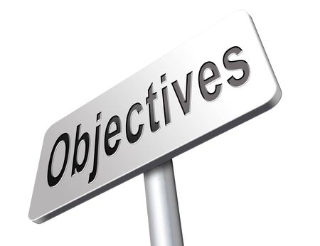 Business Objectives firm statement on vision, mission, values and strategies and strategy planning of a company or businessの写真素材