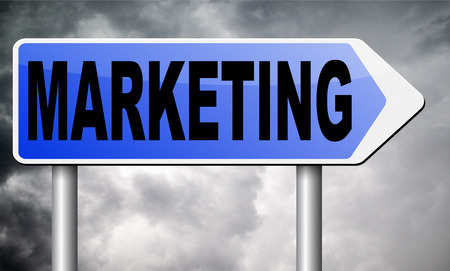 marketing road sign billboard.の写真素材