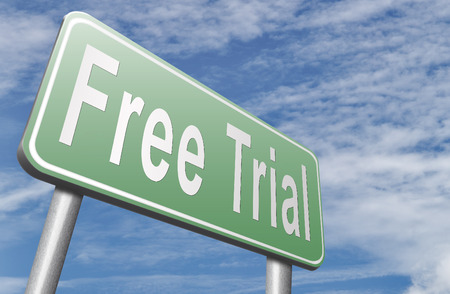 free trial download test sample free of charge. Try new product Promotion or advertisingの写真素材