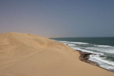 Coastline in the Namib desert near Sandwich Harbourの写真素材