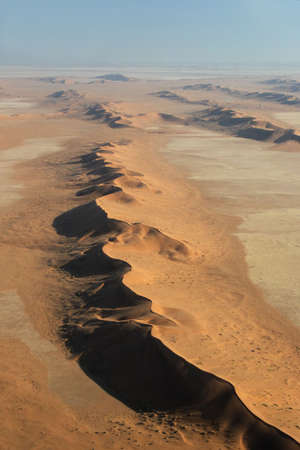 Aerial view of the Namib Desert near Swakopmundの写真素材