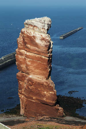 The Tall Anna, the landmark of the German island of Heligoland.の写真素材