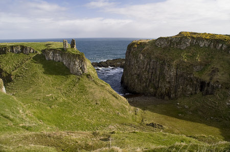 Landscape of Giant's Causeway Northern Irelandの写真素材