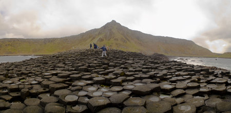 Landscape of Giant's Causeway Northern Irelandの写真素材