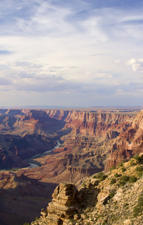 Beautiful Landscape of Grand Canyon from Desert View Point during sunset
