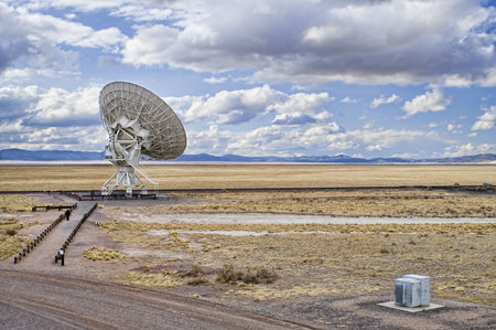 Landscape of Very Large Array of Radio Telescopes in New Mexico, USA.の写真素材