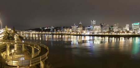 Beautiful Image of Saint John's Bridge in Portland, Oregon.の写真素材