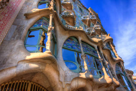 BARCELONA, SPAIN - FEBRUARY 25: Casa Batllo on February 25, 2012 in Barcelona, Spain. The famous building was designed by Antoni Gaudi. のeditorial素材
