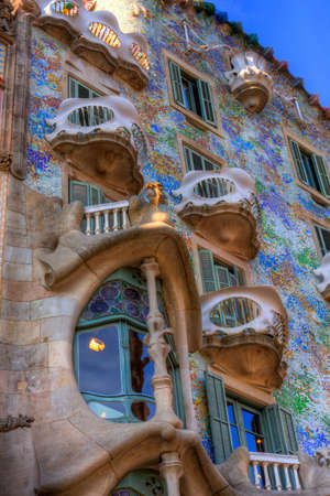 BARCELONA, SPAIN - FEBRUARY 25: Casa Batllo on February 25, 2012 in Barcelona, Spain. The famous building was designed by Antoni Gaudi. のeditorial素材