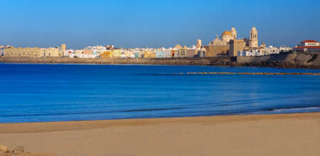 Panoramic view of the Cathedral Campo del Sur in Cadiz, Spain.の写真素材