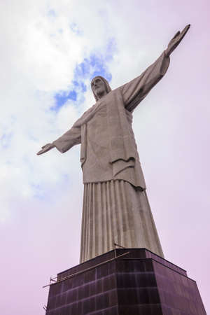 RIO DE JANEIRO, BRAZIL - JUNE 16: Christ the Redeemer, located on top of Corcovado, Rio's highest mountain at approximately 2,330 feet above sea level, and will be a popular destination for the FIFA World Cup Fans in 2014.のeditorial素材