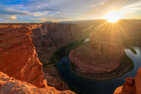 Amazing Vista of Horseshoe Bend in Page, Arizonaの写真素材