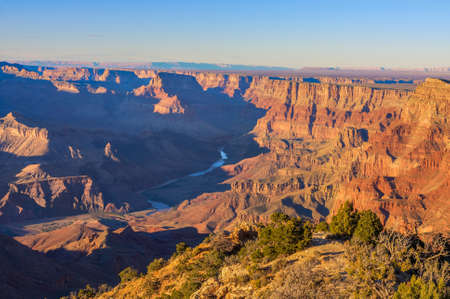 Beautiful Landscape of Grand Canyon from Desert View Point during duskの写真素材