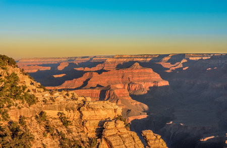 Amazing Sunrise Image of the Grand Canyon taken from Mather Pointの写真素材