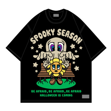 cute horror design halloween spooky season for your streetwearのイラスト素材