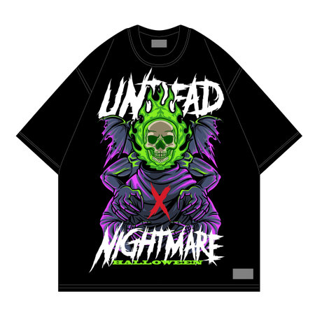 Scary monster halloween design streetwear styleのイラスト素材