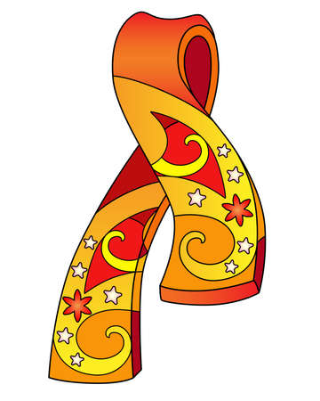 Scarf  Christmas full color  illustrationのイラスト素材