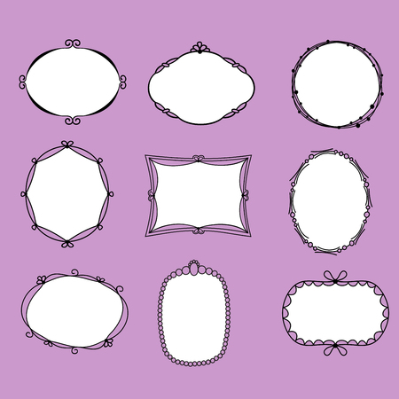 doodle framesのイラスト素材