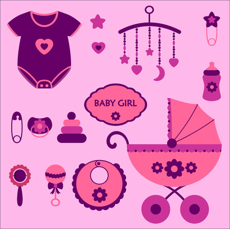 Baby Girl Vetor ClipArtのイラスト素材