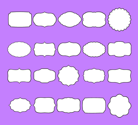 Vintage Frames Vector Setのイラスト素材
