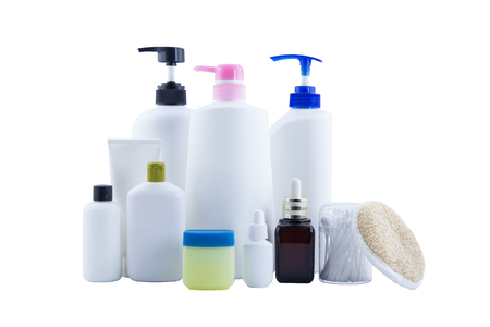 White Isolate of Blank Container for Cosmetic Beautyの写真素材