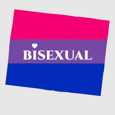 Bisexual gay pride LGBT flag flat icon. Vector illustration EPS10 for gay-pride design banners, clothes, T-shirt. Bisexuality community.のイラスト素材
