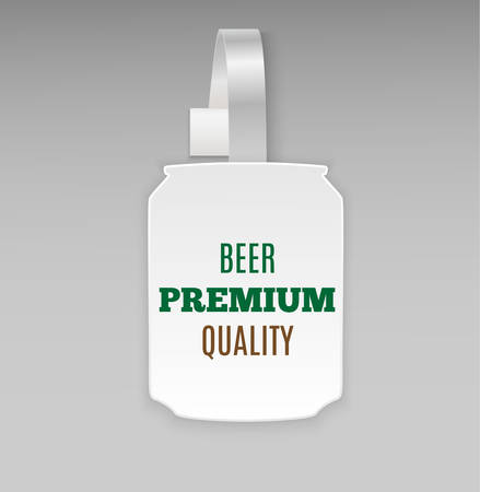 Wobbler front view. Isolated on background. Advertising price stickers for alcohol food in the shops.Vector illustrationのイラスト素材