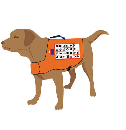 Cartoon labrador retriever rescue trains. Vector illustrationのイラスト素材