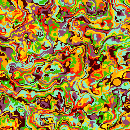 Retro vintage 80s or 90s fashion style abstract colorful swirl and stains pattern background. Good for textile fabric design, wrapping paper and website wallpapers. Vector illustration.のイラスト素材