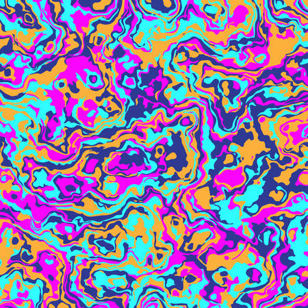 Retro vintage 80s or 90s fashion style abstract colorful swirl and stains pattern background. Good for textile fabric design, wrapping paper and website wallpapers. Vector illustration.のイラスト素材