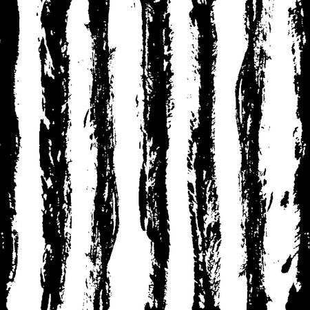 Vector Illustration striped hand drawn pattern. Black and white background. Grunge clothing style ink designのイラスト素材