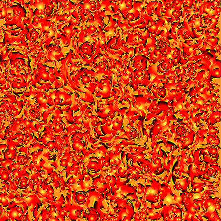 Fire psychedelic abstract background colorful swirls Red boiling lava. Flowing fluid. Illustration for poster, brochure, invitation, cover book, catalog, website wallpapers. Swirl and stains pattern.のイラスト素材