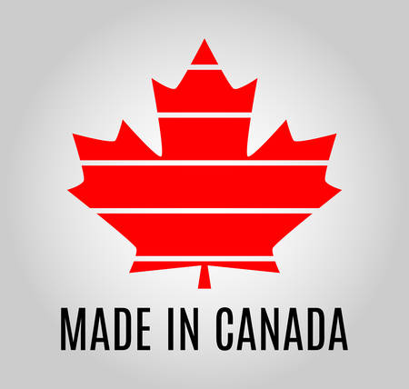 Icon Canada maple leaf. Made in Canada sign. Vector illustration design, t-shirtのイラスト素材