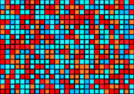 Blue and red pixels pattern.のイラスト素材