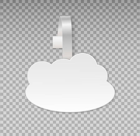 Empty blank shape white cloud paper.のイラスト素材