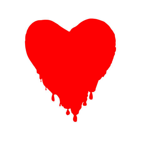A Vector illustration with abstract blood drop for World blood donor day - June 14. Valentine's Day symbol. Vector illustration. Heart-shaped splashのイラスト素材