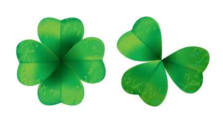 Four leaf clover isolated on white background, vector illustration for St. Patrick's dayのイラスト素材