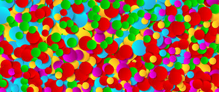Multicolored festive paper confetti background. Vector illustration for decoration of holidays, postcards, posters, websites, carnivals, birthday partiesのイラスト素材